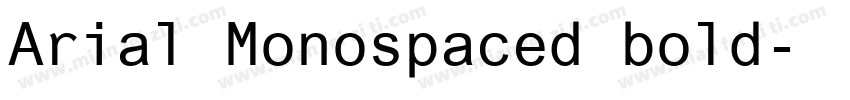 Arial Monospaced bold字体转换